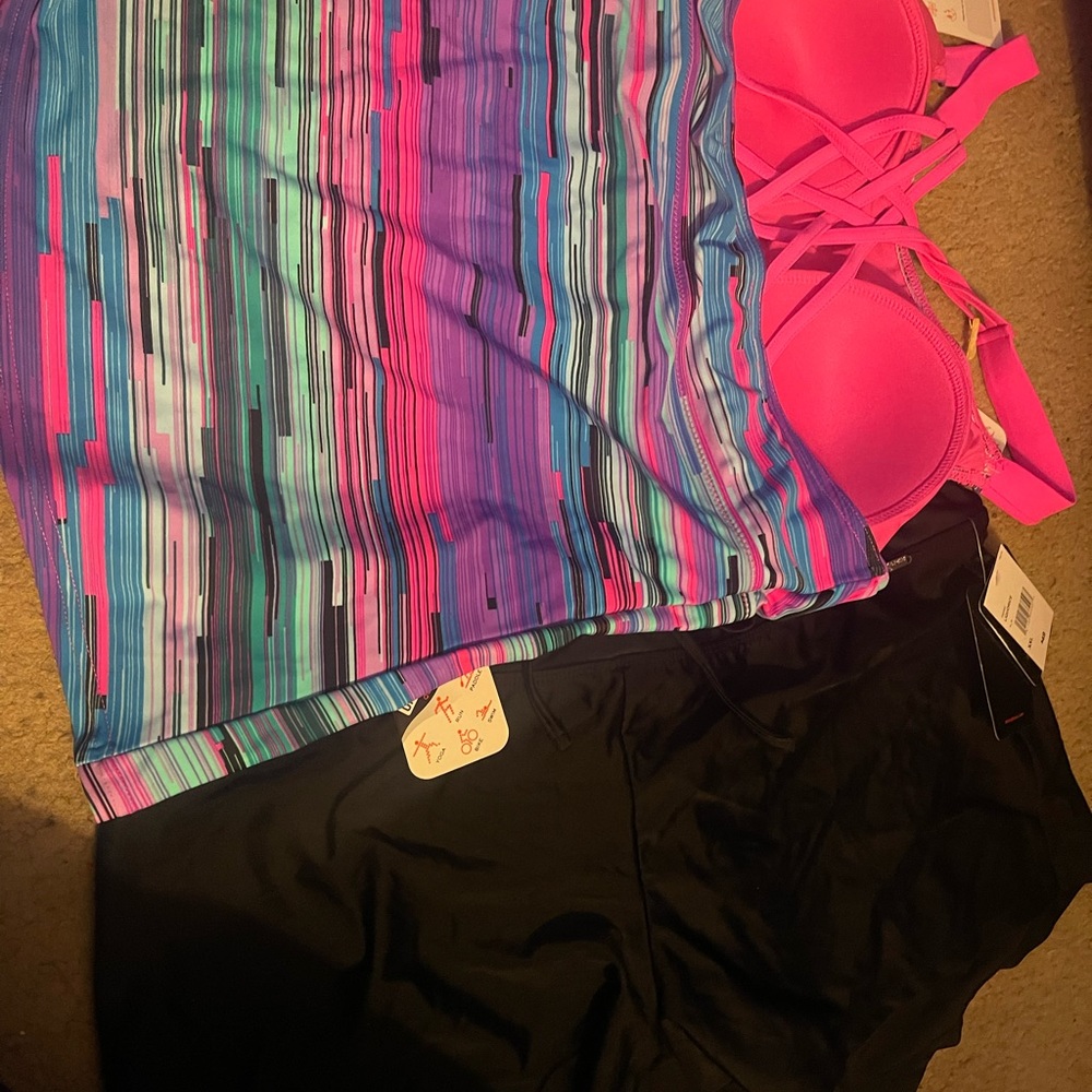 Takini top with bottom swim suit size xxl